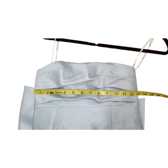 Alfred Sung Evergreen Strapless Bow Back Satin Column Gown Size 10 $289 D856 - Picture 11 of 11